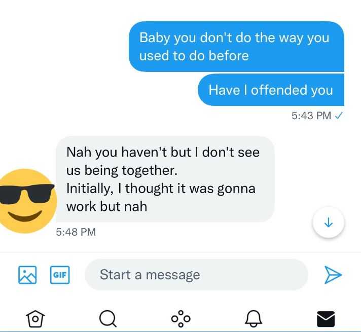 Twitter Boyfriend Christmas break-up