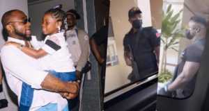 Davido lectures daughter, Imade, after expressing fear of being followed by men with guns (Video)