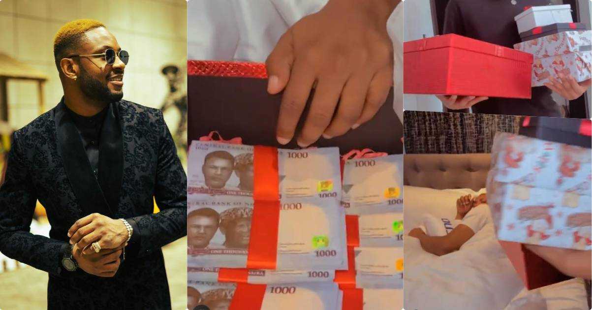 Fans surprise Cross Ike with wads of cash, other gifts in bed (Video)