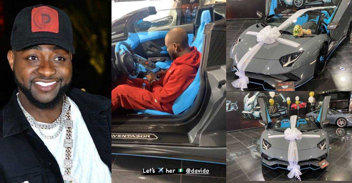 "No more cars for a while" - Davido says as he shows off his new N310M Lamborghini Aventador
