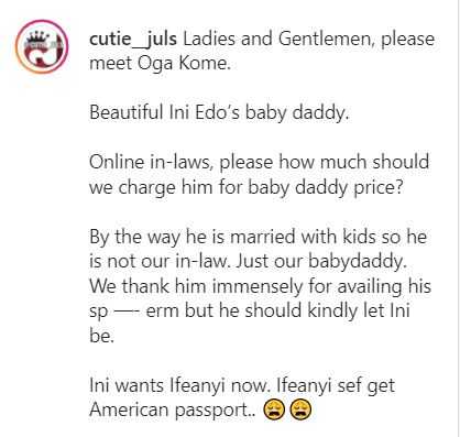Face Of Alleged INI EDO Baby Daddy