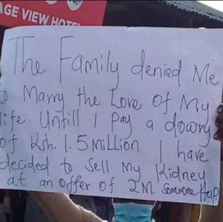 Man set to sell kidney for N5.4M to raise money for bride price