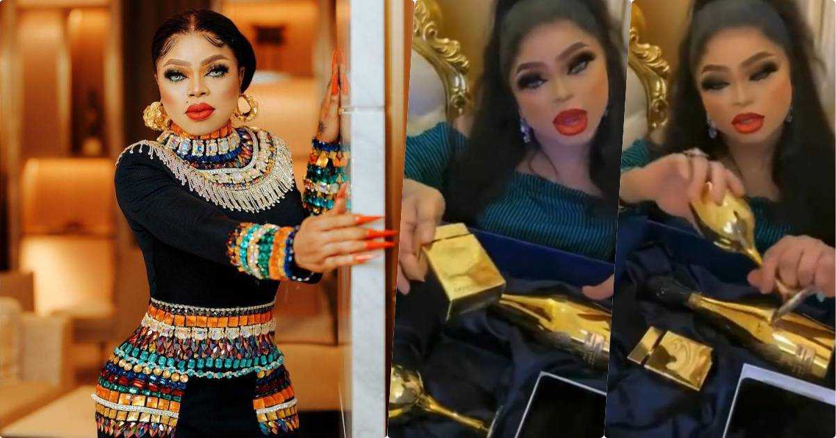 Bobrisky flaunts gift items going with invitation card to his N400M beach house opening (Video)