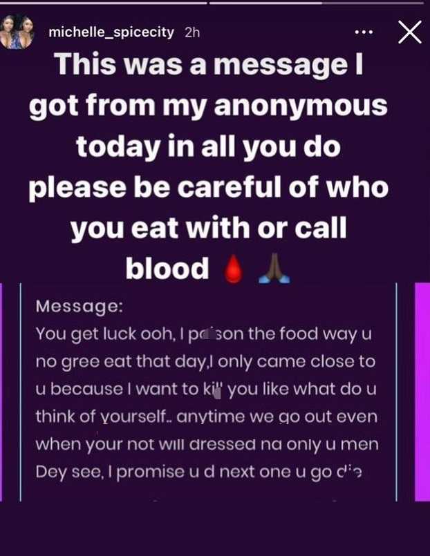 "You get luck, I poison the food wey u no gree eat that day" - Lady shares anonymous message from jealous friend