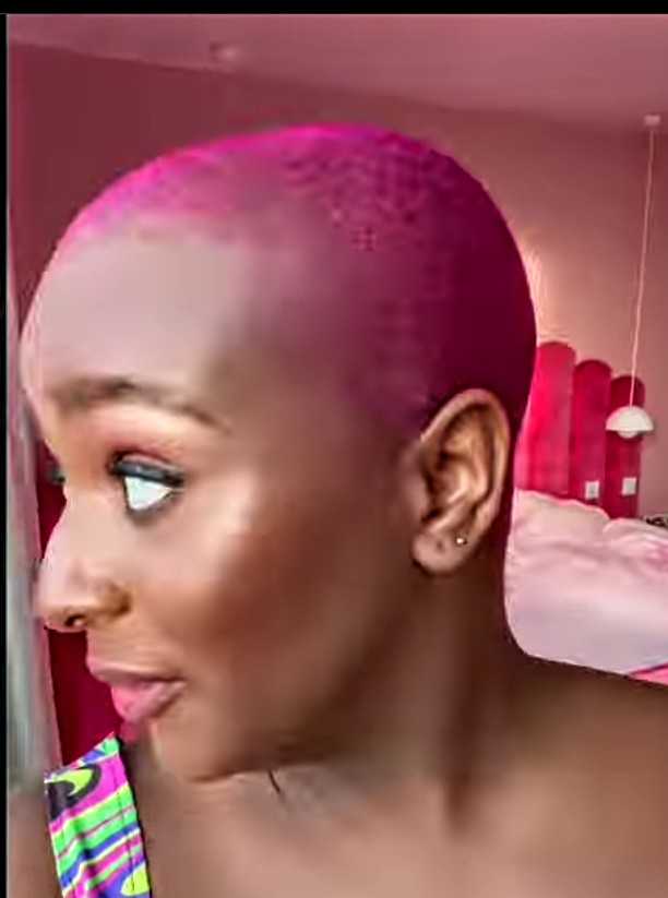 DJ Cuppy goes bald