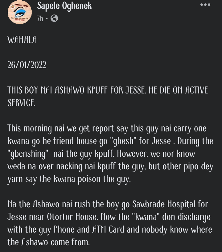 Man dies sleeping lady