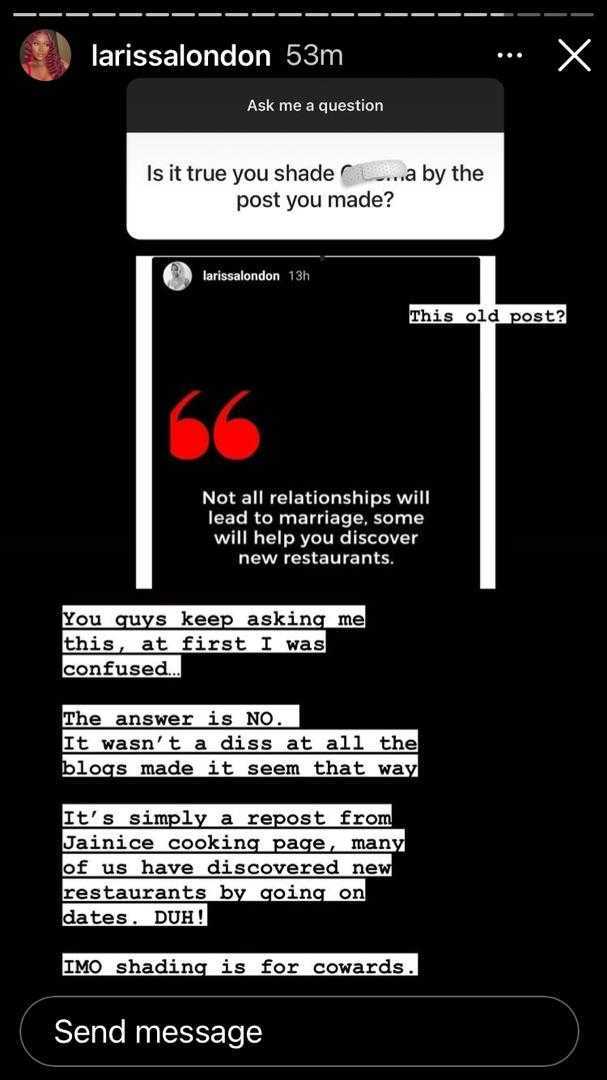 Davido’s alleged 4th baby mama, Larissa, debunks claim of shading Chioma