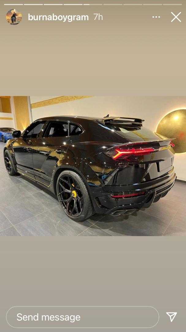 Burna Boy acquires 2022 Lamborghini Novitec edition 