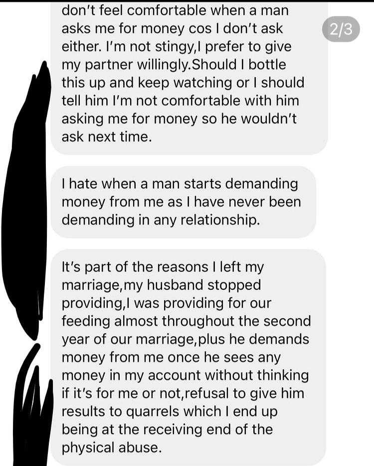 "I hate when a man demands money frome me" - Woman cries out after divorcing husband to date ex-boyfriend
