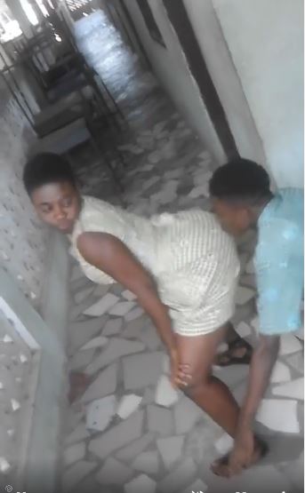 Schoolgirl Schoolboy dance seductively