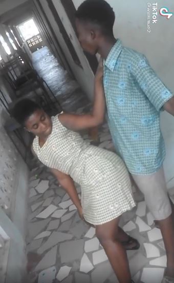 Schoolgirl Schoolboy dance seductively