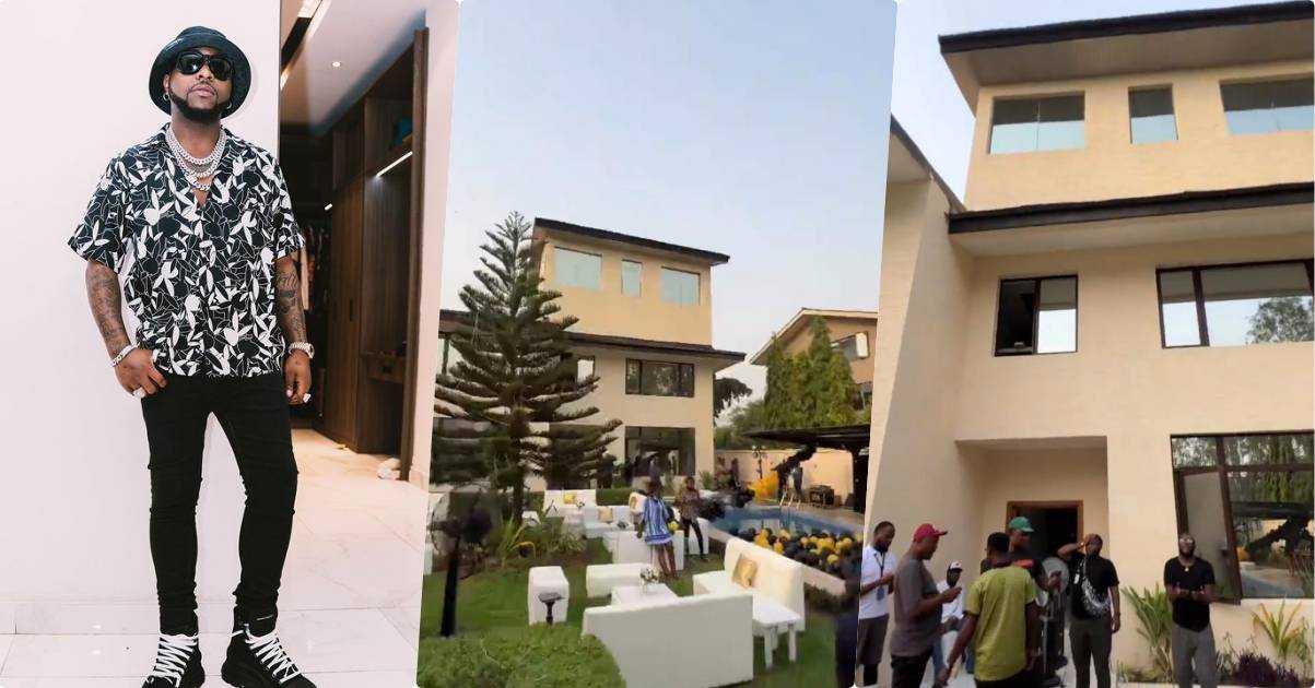 Check out Davido's Banana Island house worth millions of naira (Video)