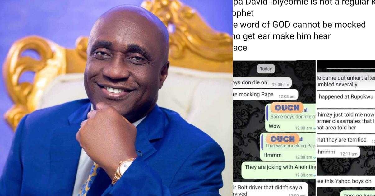 "Don't insult any man of God for no reason" - Lady pleads, claims yahoo boys who mocked Pastor David Ibiyeomie all died in car crash