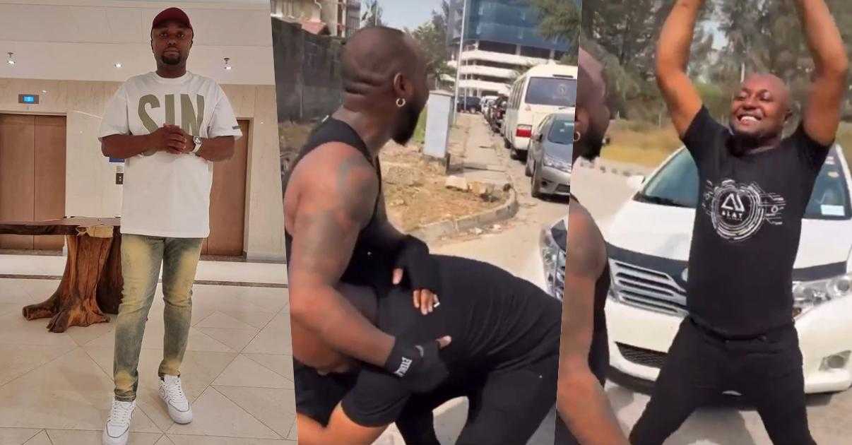 Isreal DMW jumps for joy after receiving car gift from Davido (Video)