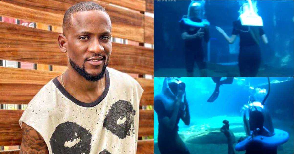 Omashola proposes to his girlfriend underwater (Video)