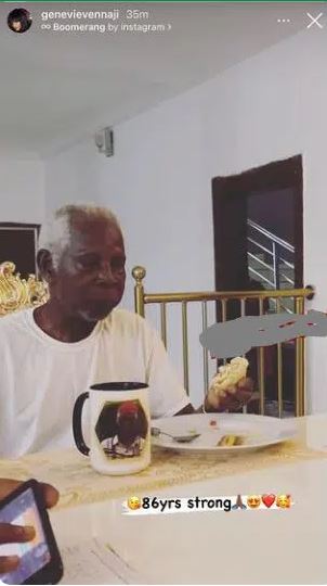 Genevieve Nnaji Father birthday