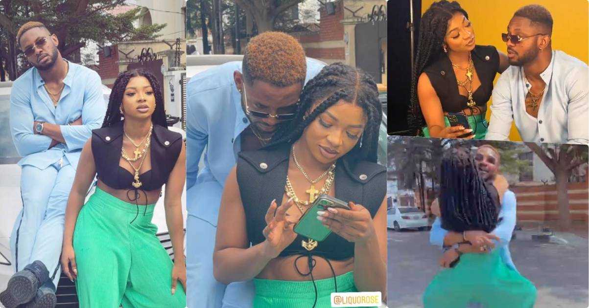 "This ship dey enter my eye" - Cross and Liquorose leave fans gushing for a 'ship' following adorable display (Video)