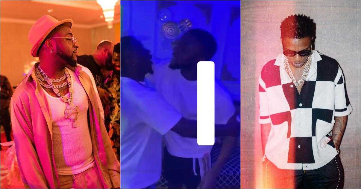 "Wizkid been whisper ‘forgive me OBO, Na Odogwu cause am’ for Davido ear" - Reactions as fans argue on who apologised first (Video)