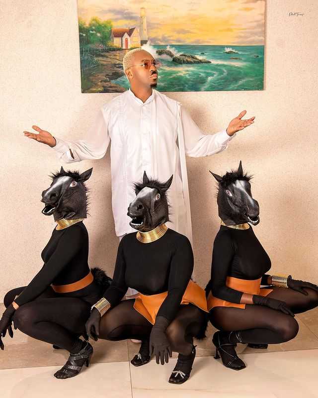 Pretty Mike storms event with women dressed as animals, gives reason (Video)