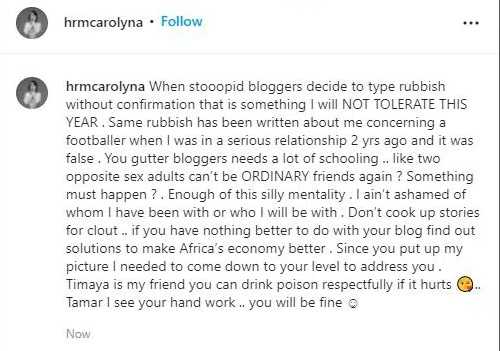 Caroline Danjuma lashes out following claims of affair with Timaya, reveals her side of the story