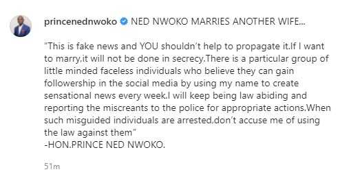 "It will not be done in secrecy" - Ned Nwoko breaks silence amidst rumor of dumping Regina Daniels for a new wife