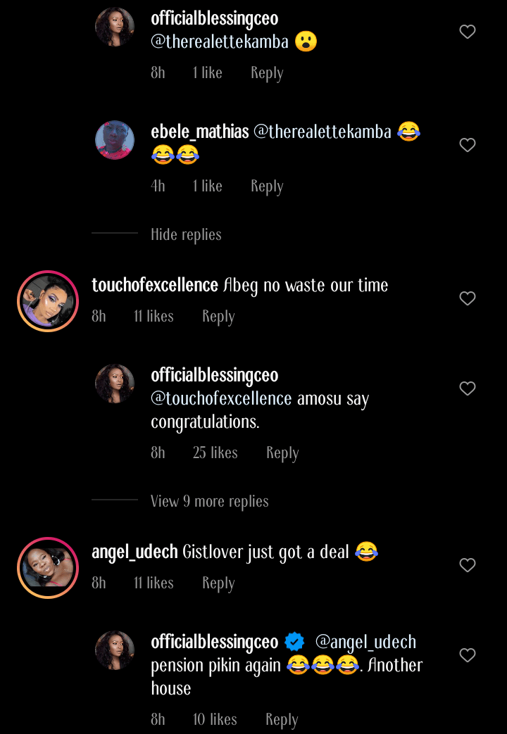 Blessing Okoro baby bump