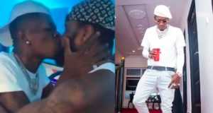 Shatta Wale reacts to backlash of kissing his male bodyguard (Video)