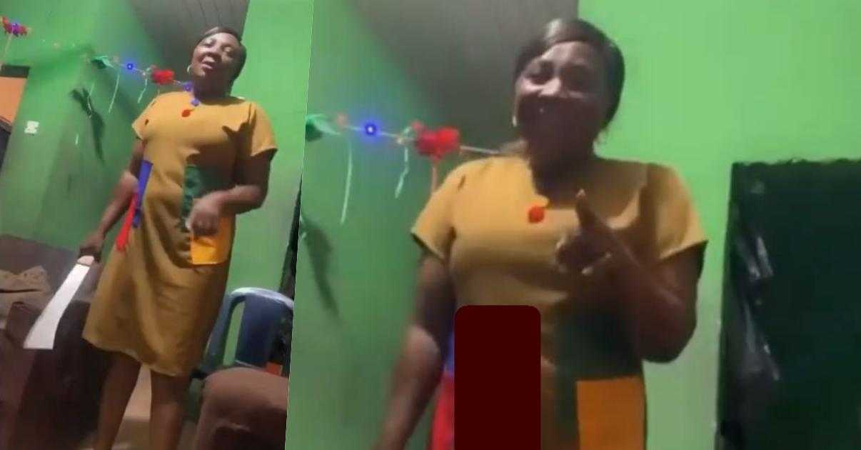 "Stay away from yahoo boys" - Mother says as she uses 'iron-hand' to make daughter listen to her advice (Video)