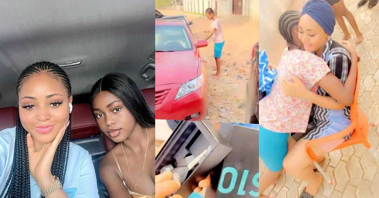 Regina Daniel surprises sister with car as birthday gift (Video)