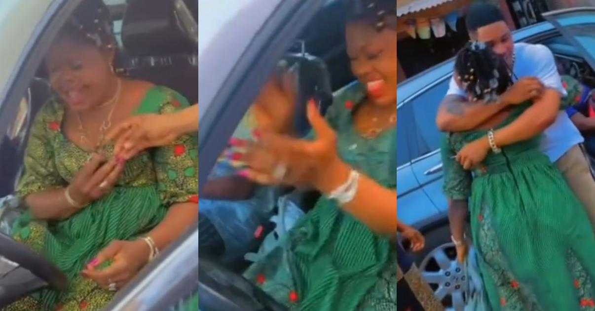 "Seeing my mum happy is my greatest happiness" - Man says as he gifts mother new car (Video)