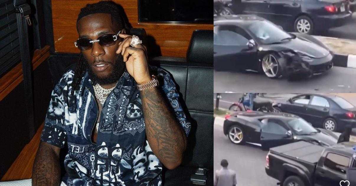 Burna Boy involved in ghastly car accident (Video)