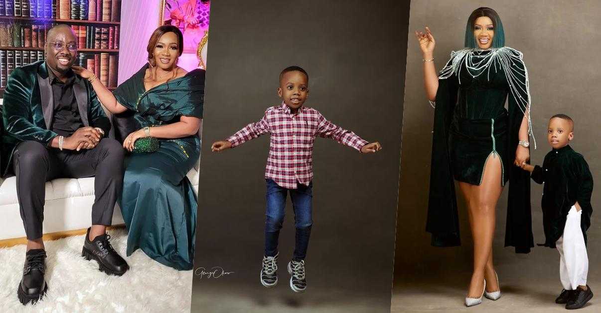 "February 26th is a very special day in our family" - Obi Cubana pens as he celebrates wife and son on their birthday