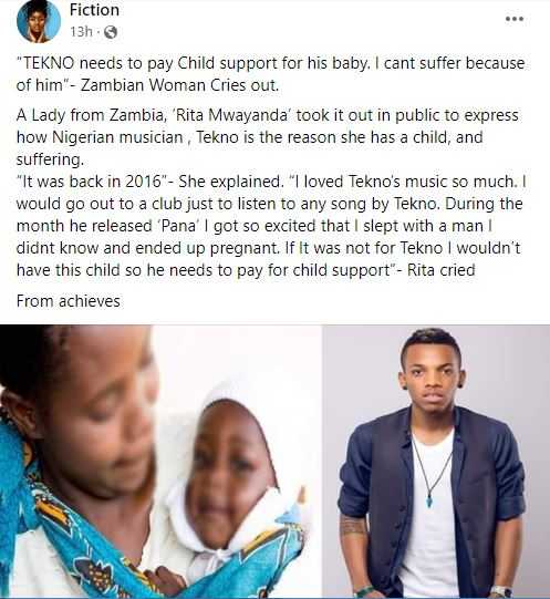 Tekno Pregnant Lady Zambian