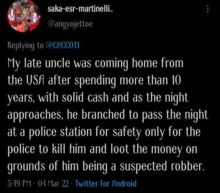Police kill uncle Twitter