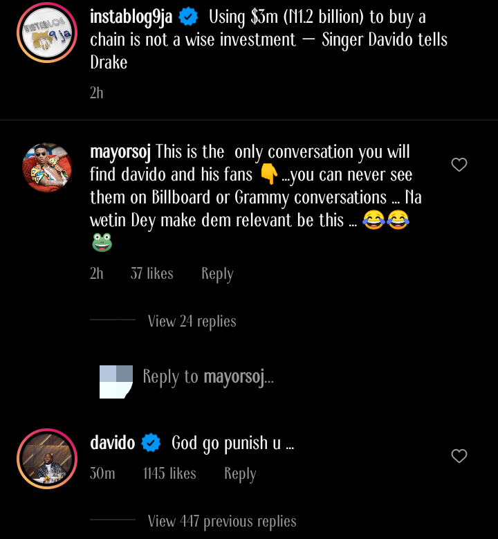 Davido curse fans mock