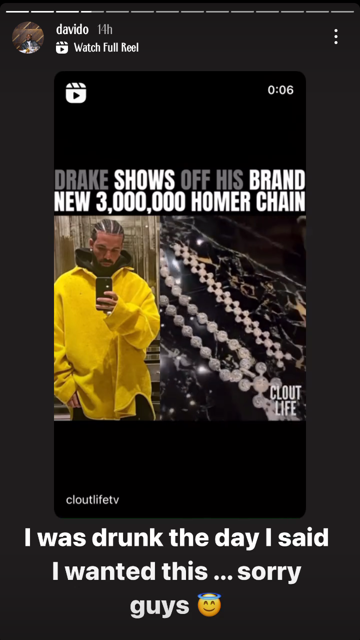 Davido drake chain buy