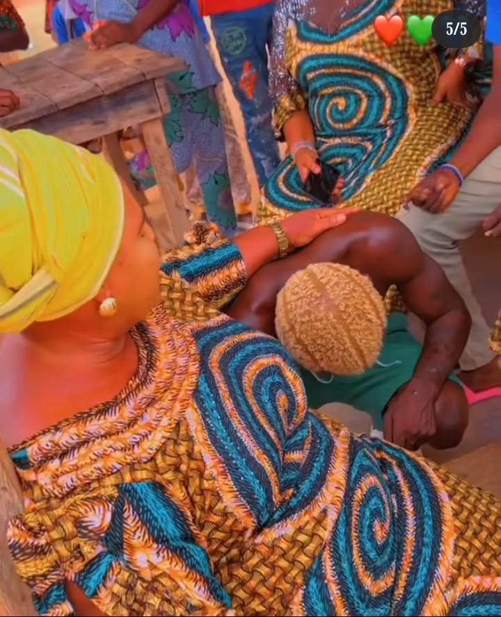 After tagging his recent car accident as a spiritual attack, Portable visits his mothers for prayers (Video)