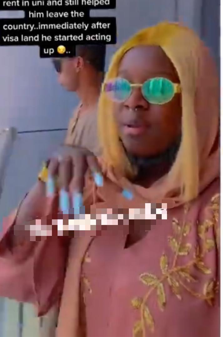 Lady flaunts new man on vacation at same country ex dumped her after securing visa for him (Video)