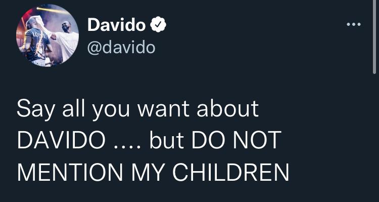 "Say all you want about me, but do not mention my children" - Davido rages over attack on yet-to-release album