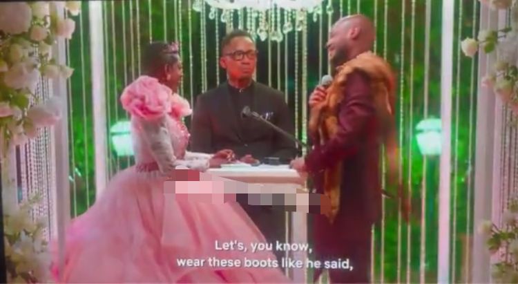 “I don’t think I can breathe and live without you” - Emotional moment Annie Idibia and 2Face renew wedding vows (Video)