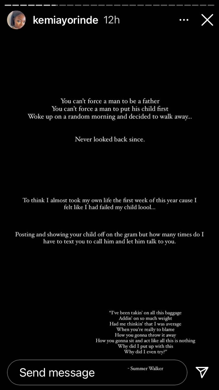 “You can’t force a man to be a father” - Lyta’s baby mama rants, crowns singer deadbeat father once again