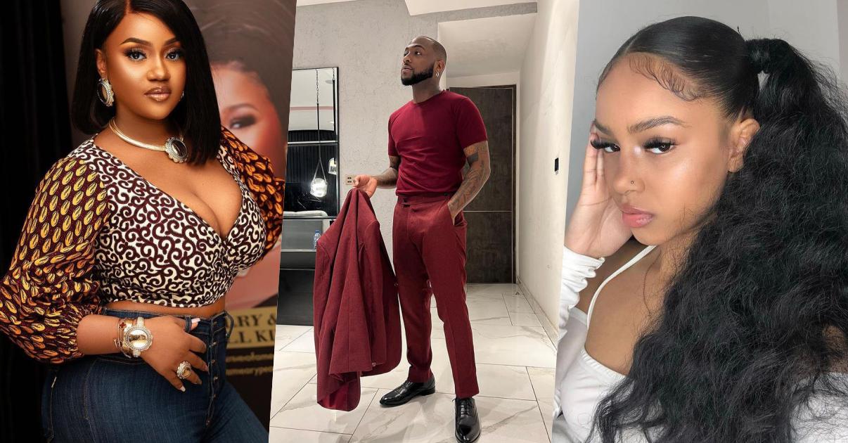 Davido's alleged girlfriend calls out Chioma Rowland, lambasts her extensively