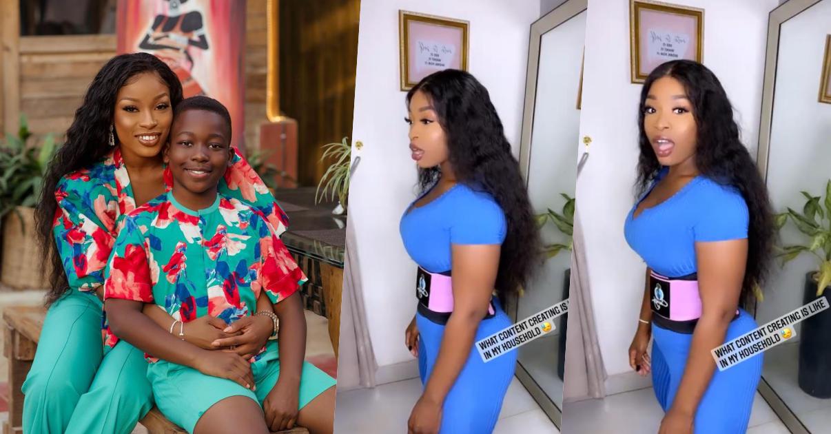 "You're embarrassing every mankind" - Jackie B's son slams mother for twerking (Video)