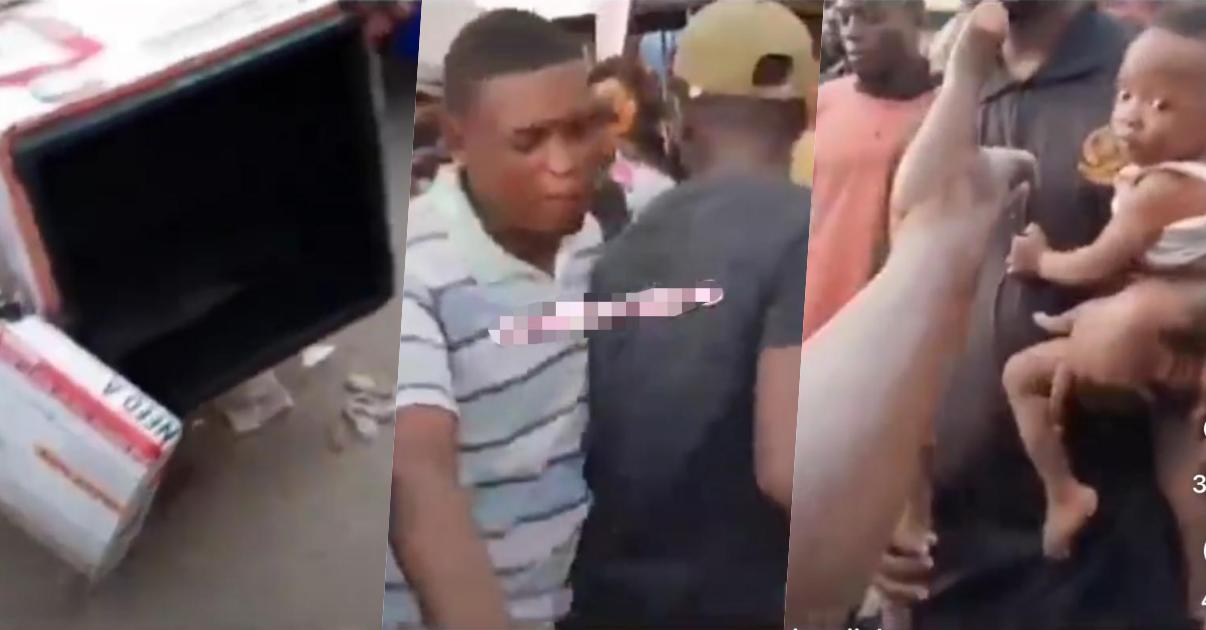 Angry mob pounces on dispatch rider caught transporting baby in a box (Video)