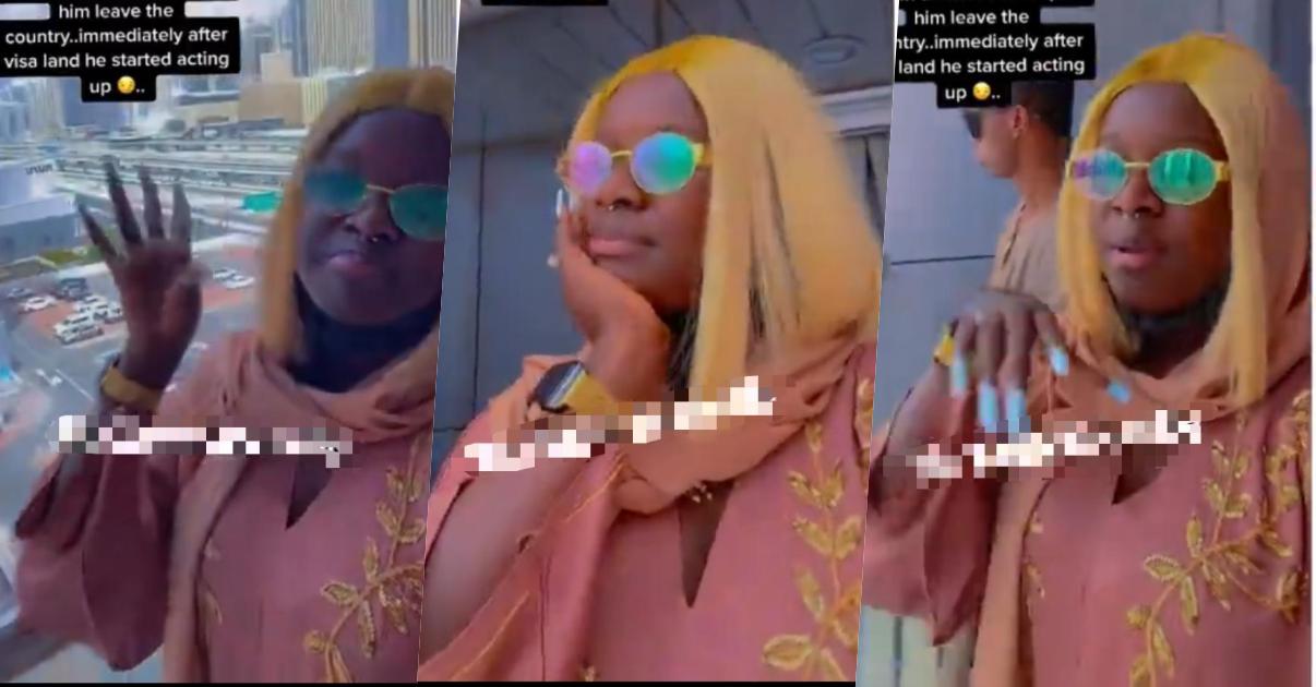 Lady flaunts new man on vacation at same country ex dumped her after securing visa for him (Video)