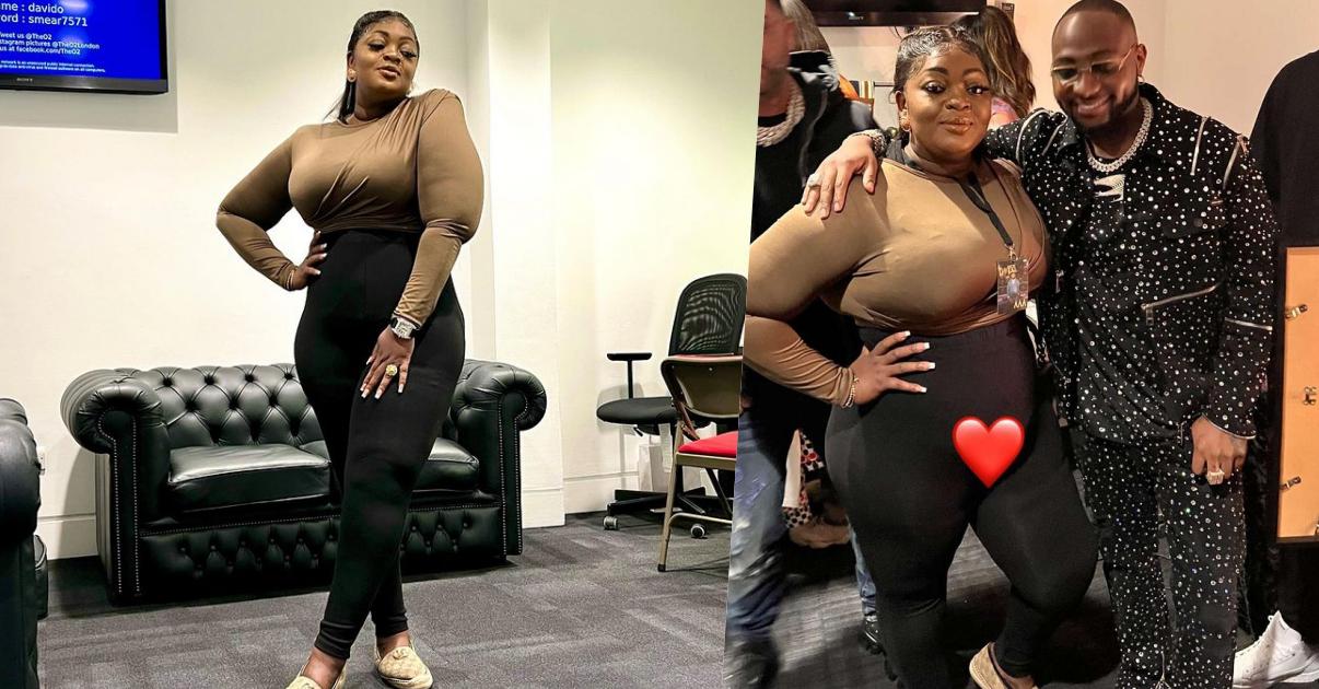 Eniola Badmus pose with Davido in London sparks reactions