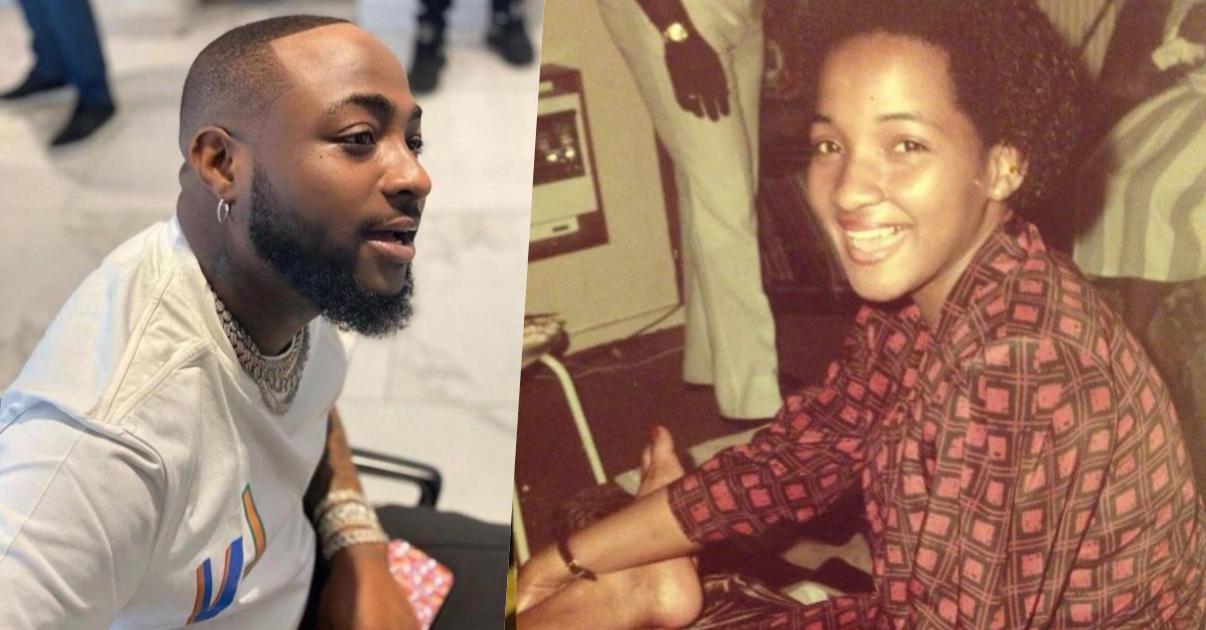 Netizens debate resemblance of Davido's late mother with Chioma, singer's children