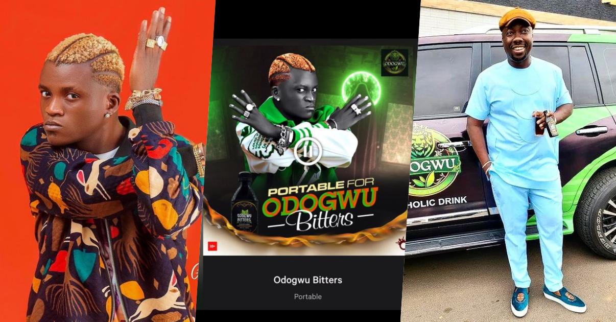 "This is a real brand ambassador" - Portable praised as he releases jingle for Odogwu Bitters (Video)