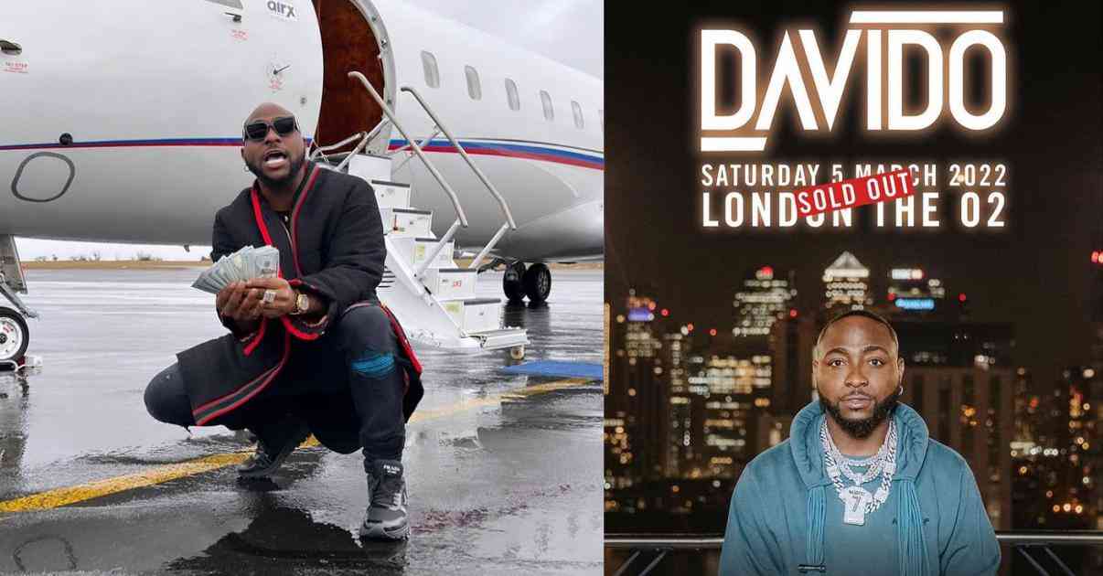 Davido sells out concert at London’s O2 Arena