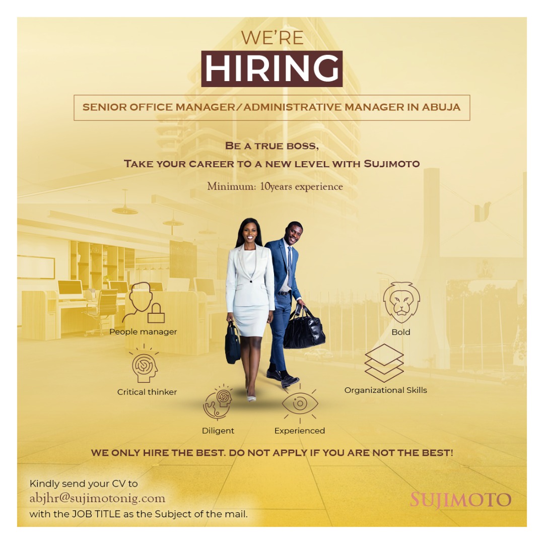 SUJIMOTO IS HIRING – TAKE YOUR CAREER TO THE NEXT LEVEL